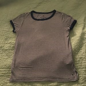 American Eagle Striped Ringer Tee